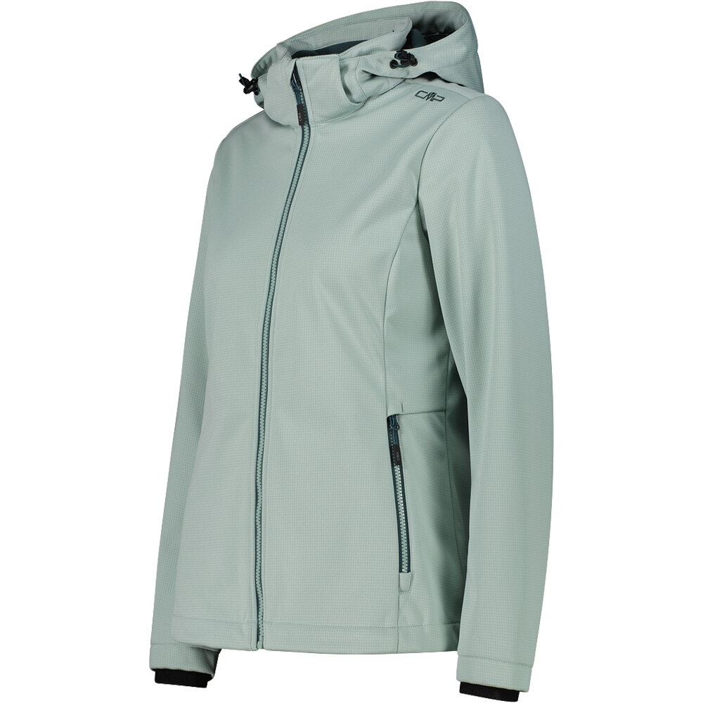 Cmp chaqueta softshell mujer WOMAN JACKET ZIP HOOD vista detalle