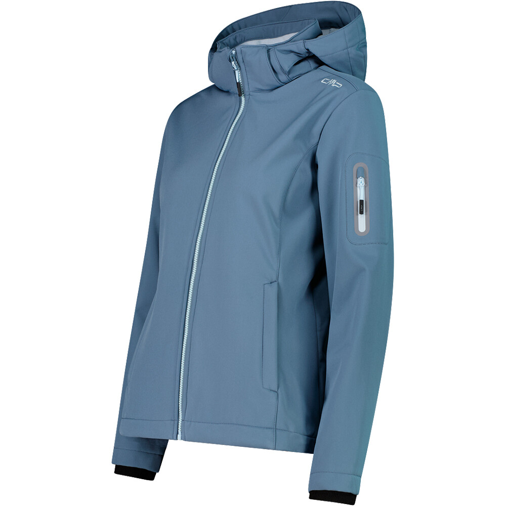 Cmp chaqueta softshell mujer WOMAN JACKET ZIP HOOD vista detalle