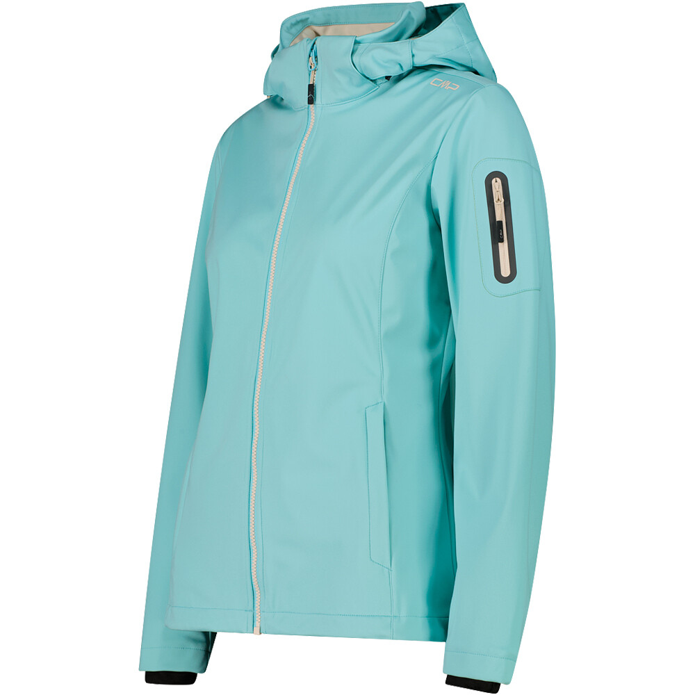 Cmp chaqueta softshell mujer WOMAN JACKET ZIP HOOD vista detalle