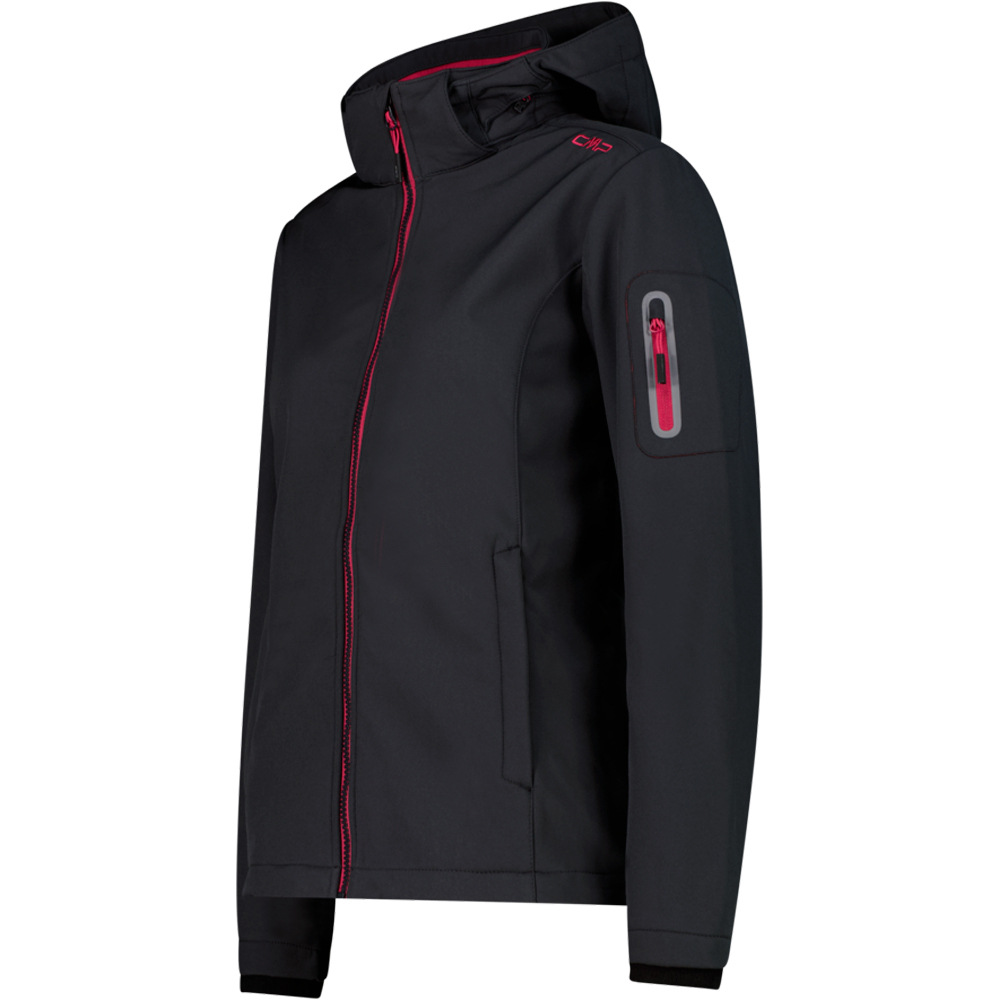 Cmp chaqueta softshell mujer WOMAN JACKET ZIP HOOD vista detalle