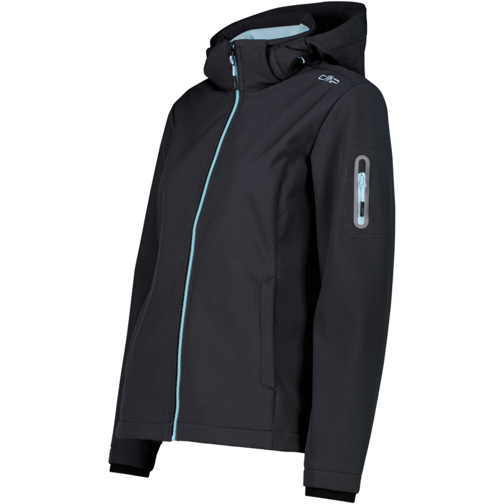 Cmp chaqueta softshell mujer WOMAN JACKET ZIP HOOD vista detalle