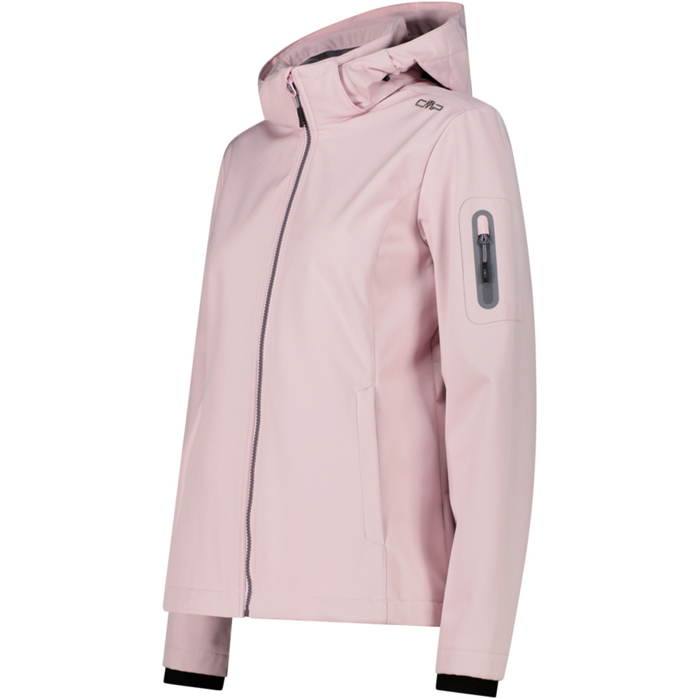 Cmp chaqueta softshell mujer WOMAN JACKET ZIP HOOD vista detalle