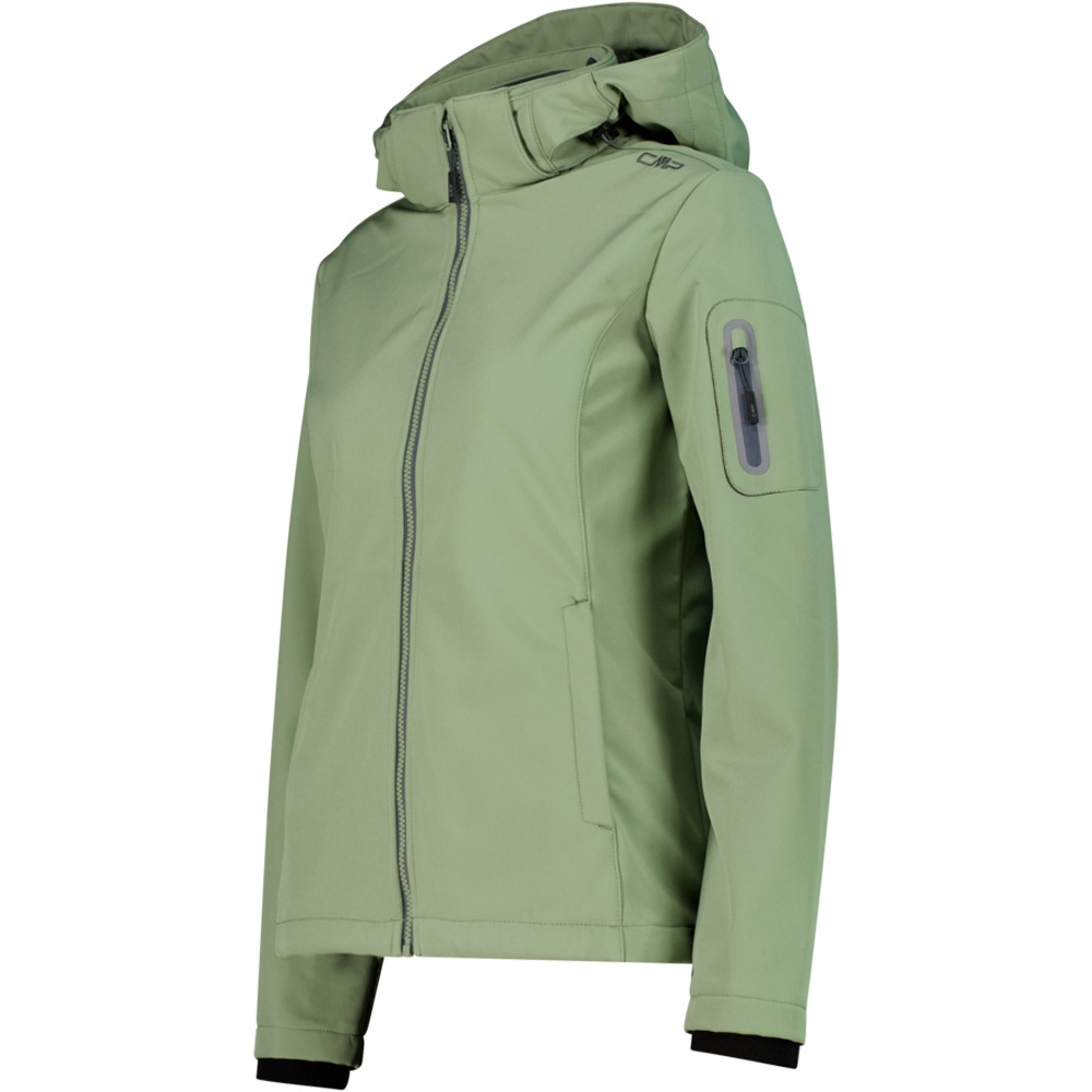 Cmp chaqueta softshell mujer WOMAN JACKET ZIP HOOD vista detalle