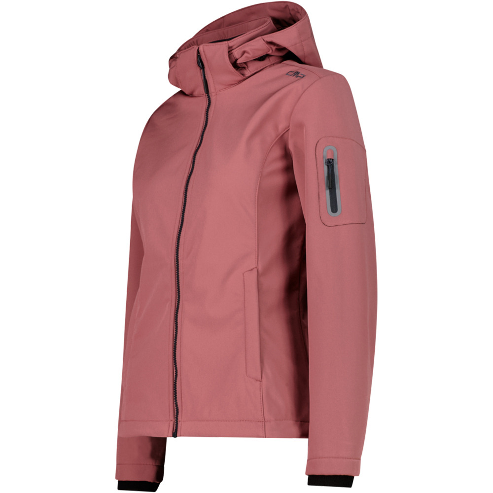 Cmp chaqueta softshell mujer WOMAN JACKET ZIP HOOD vista detalle