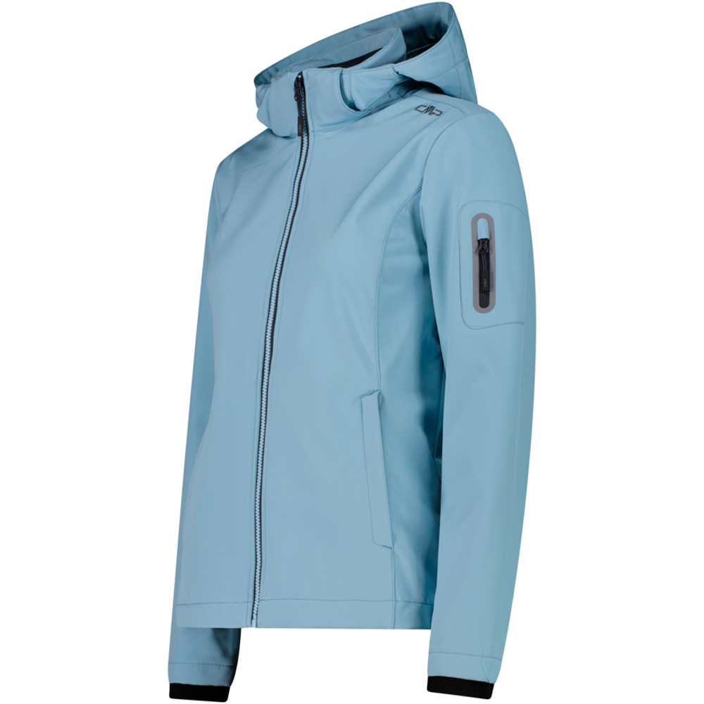 Cmp chaqueta softshell mujer WOMAN JACKET ZIP HOOD vista detalle