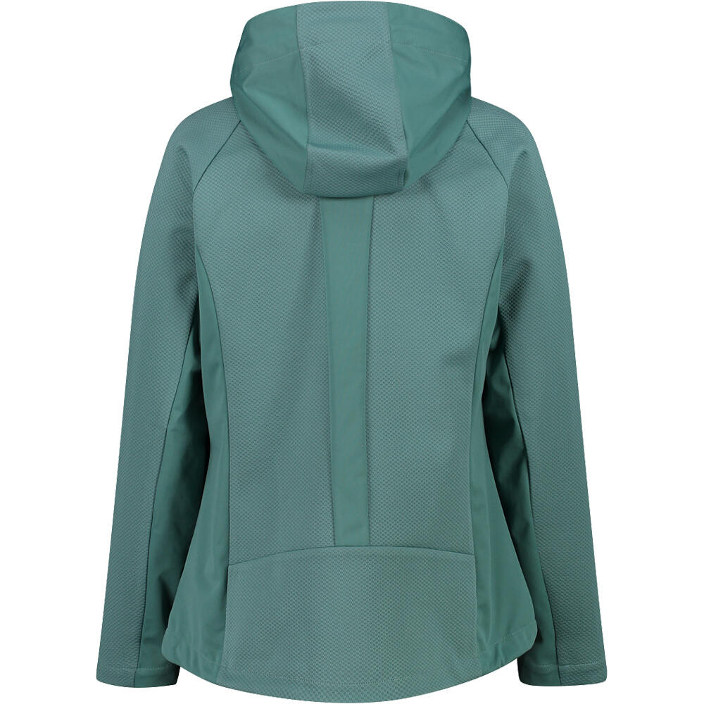 Cmp chaqueta softshell mujer WOMAN JACKET ZIP HOOD vista trasera