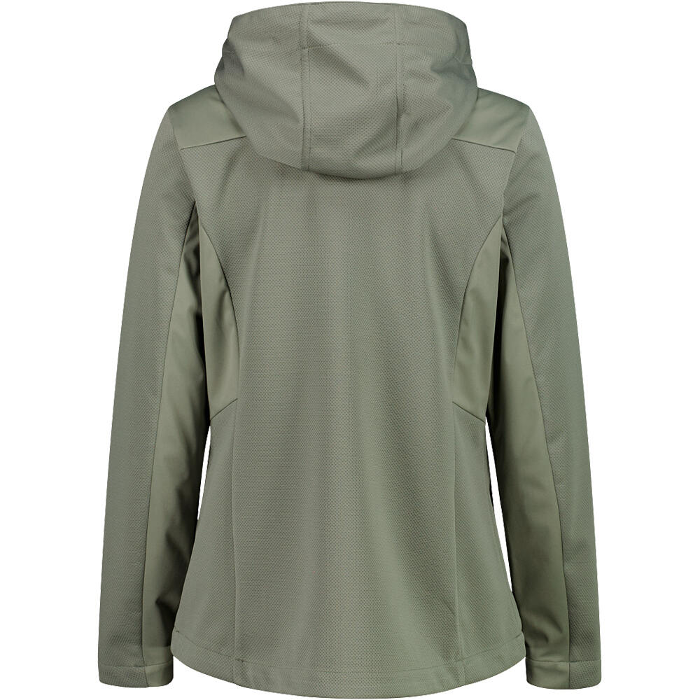 Cmp chaqueta softshell mujer WOMAN JACKET ZIP HOOD vista trasera