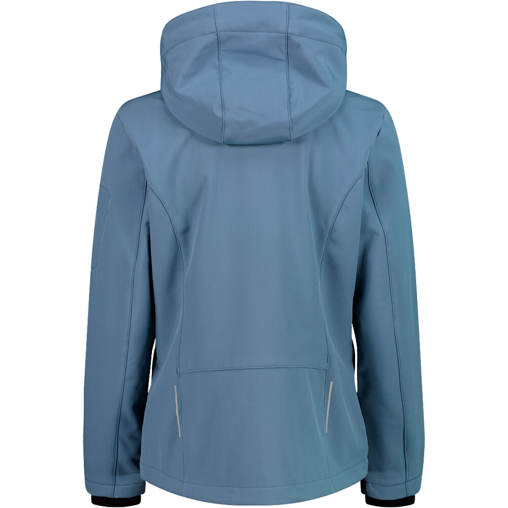 Cmp chaqueta softshell mujer WOMAN JACKET ZIP HOOD vista trasera