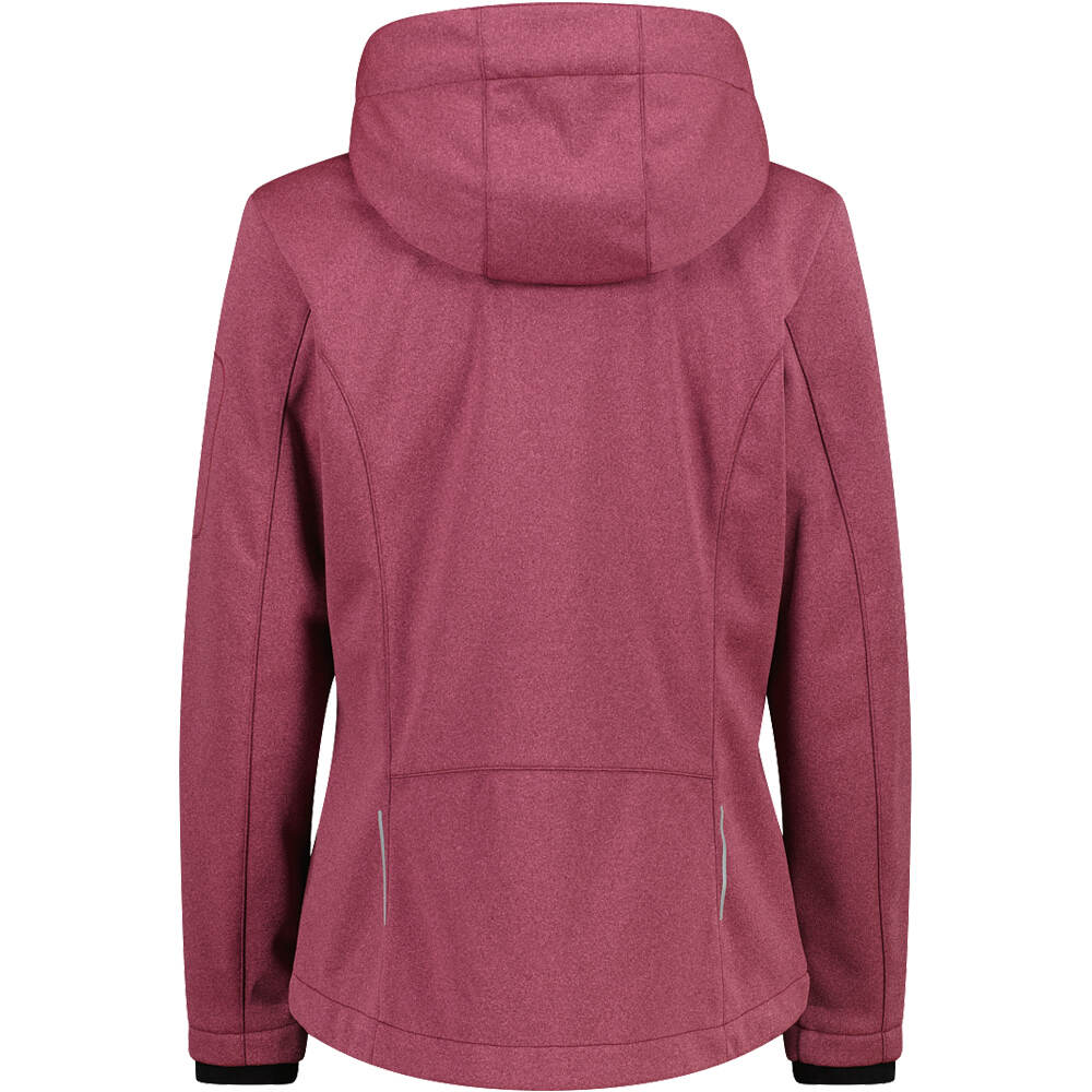 Cmp chaqueta softshell mujer WOMAN JACKET ZIP HOOD vista trasera