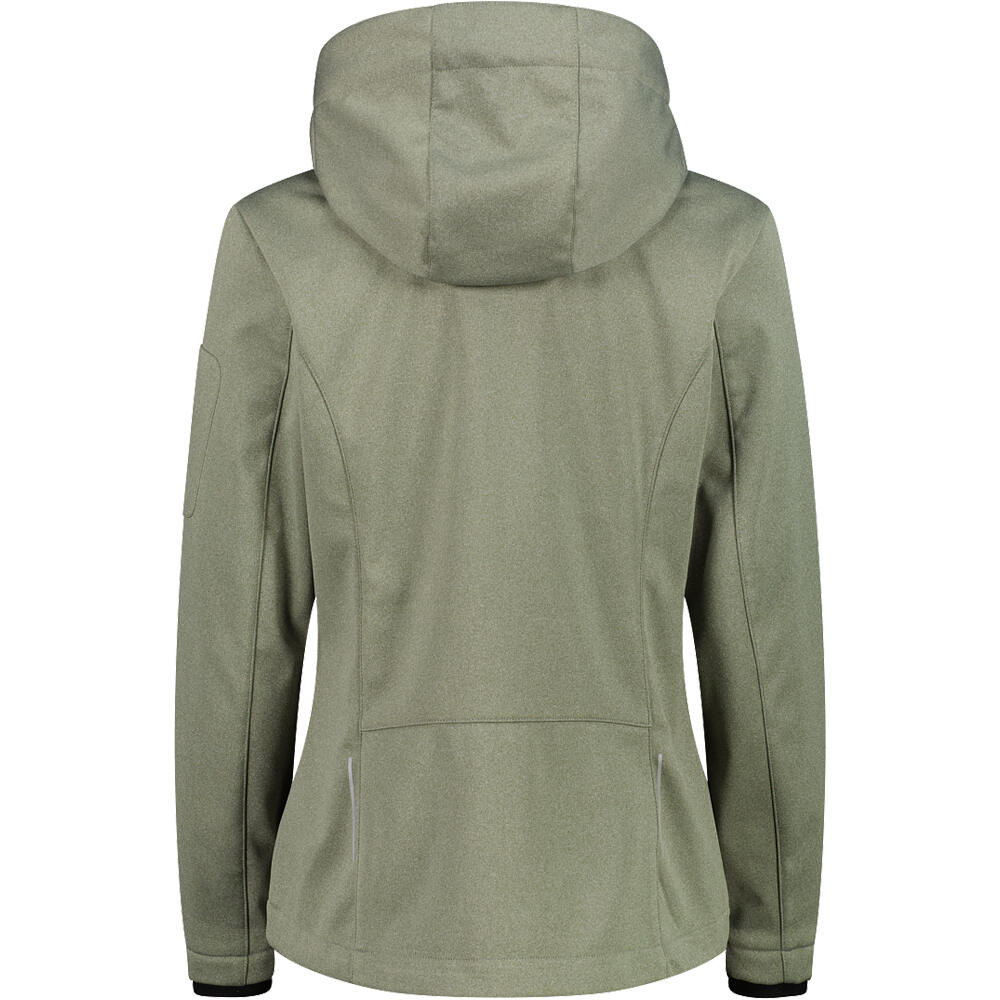 Cmp chaqueta softshell mujer WOMAN JACKET ZIP HOOD vista trasera