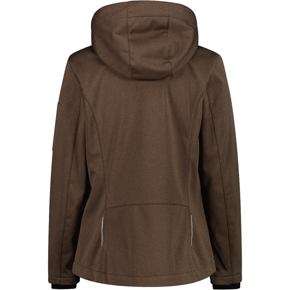 Cmp chaqueta softshell mujer WOMAN JACKET ZIP HOOD vista trasera