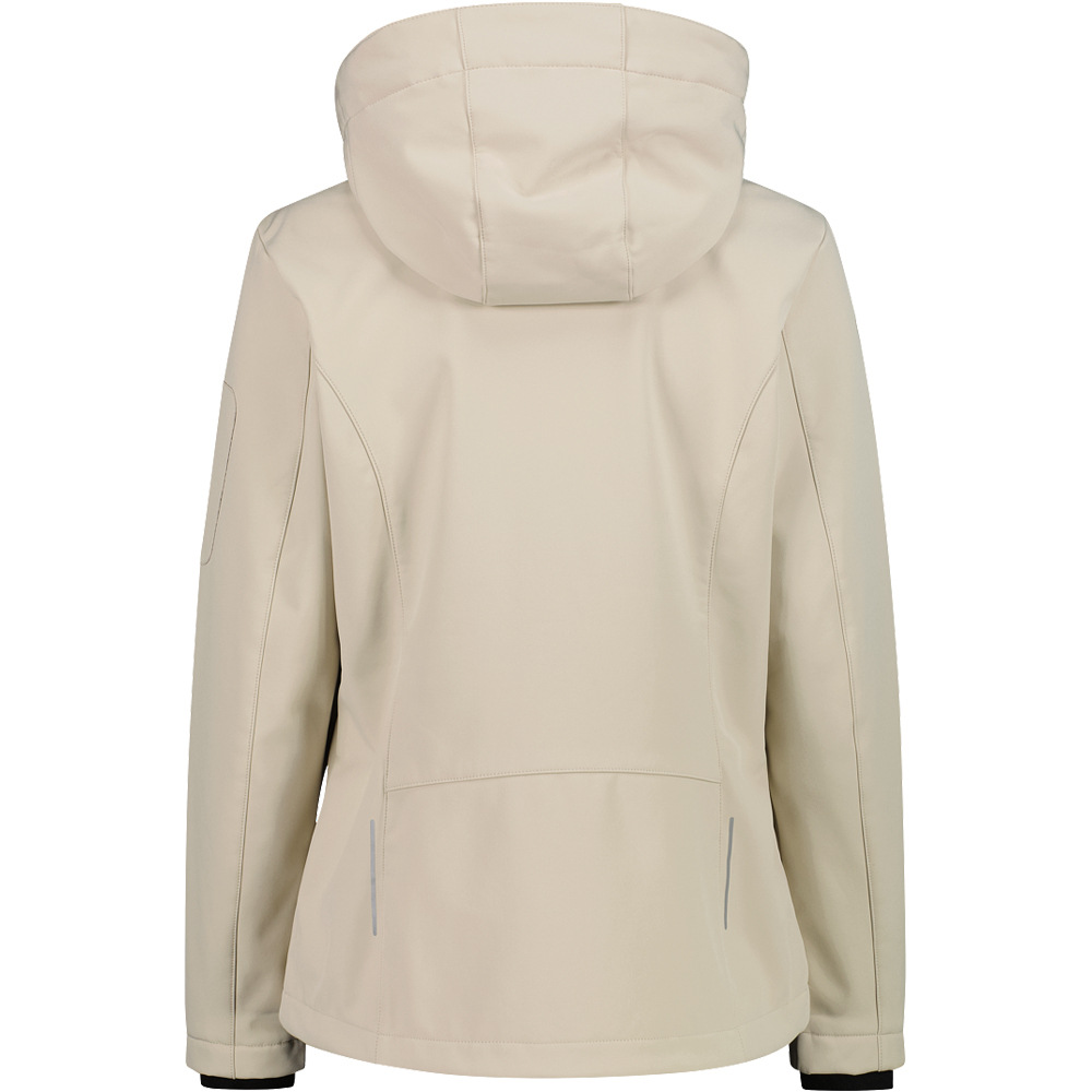 Cmp chaqueta softshell mujer WOMAN JACKET ZIP HOOD vista trasera