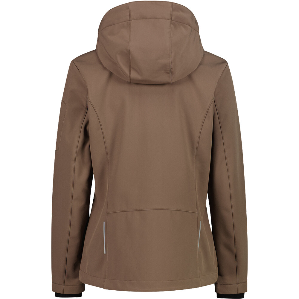 Cmp chaqueta softshell mujer WOMAN JACKET ZIP HOOD vista trasera