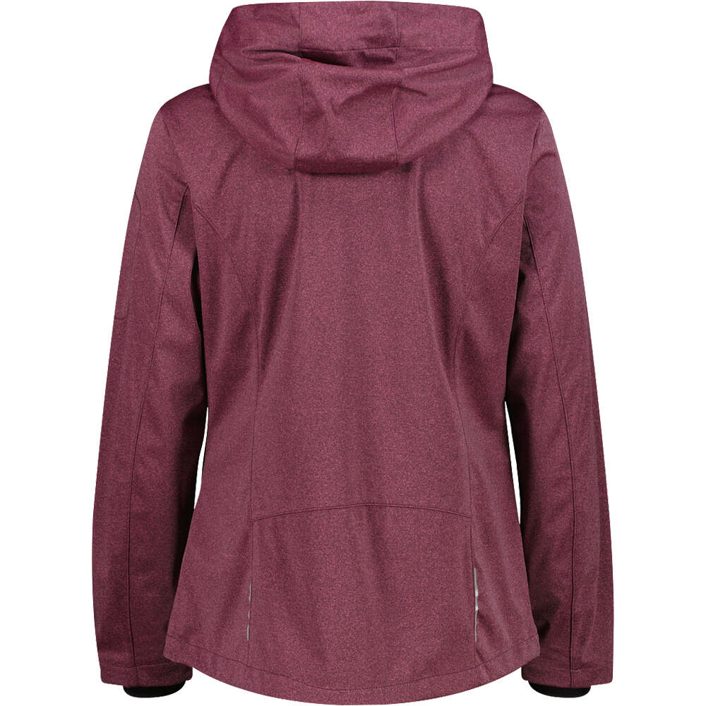 Cmp chaqueta softshell mujer WOMAN JACKET ZIP HOOD vista trasera