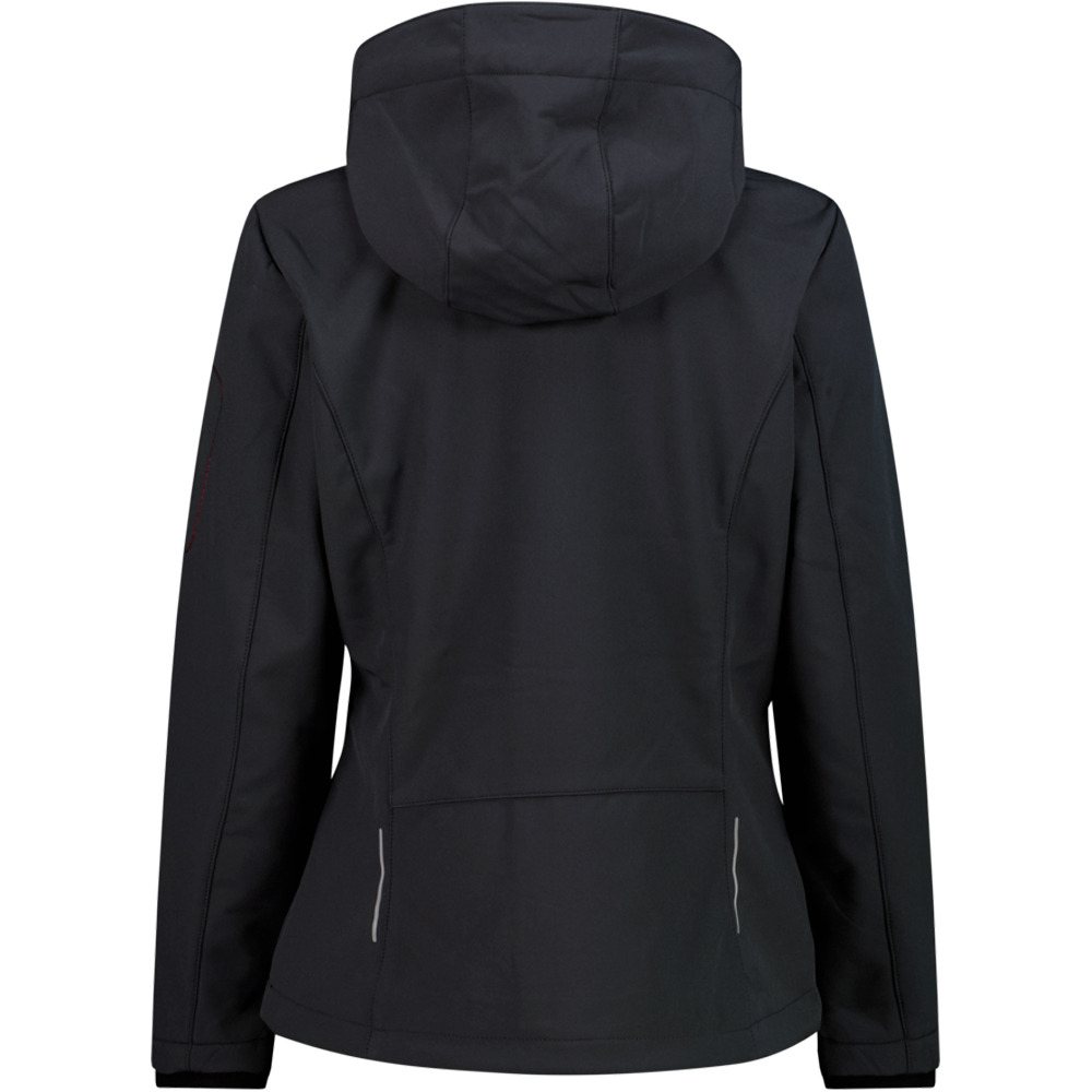 Cmp chaqueta softshell mujer WOMAN JACKET ZIP HOOD vista trasera