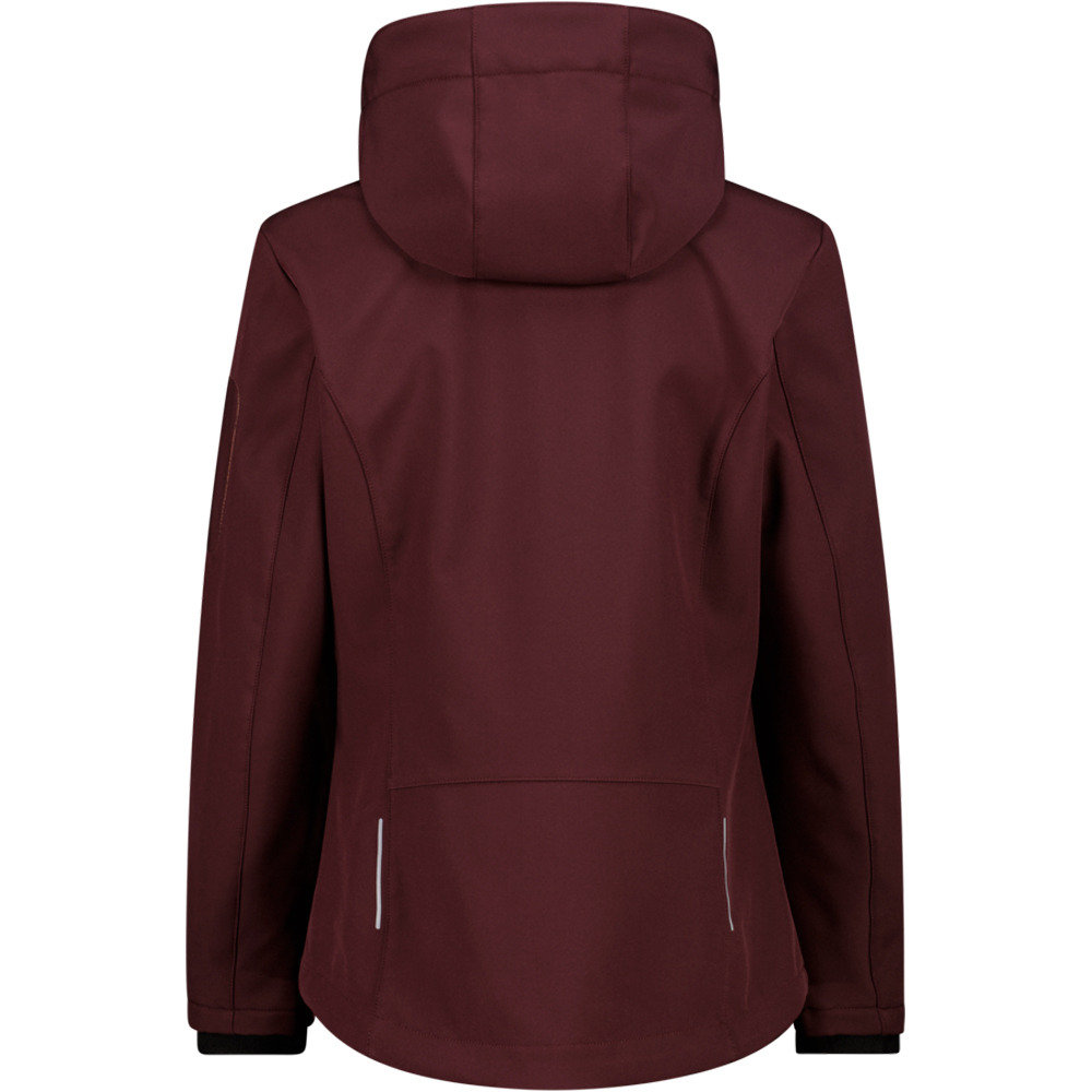 Cmp chaqueta softshell mujer WOMAN JACKET ZIP HOOD vista trasera