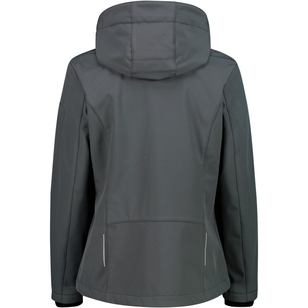 Cmp chaqueta softshell mujer WOMAN JACKET ZIP HOOD vista trasera