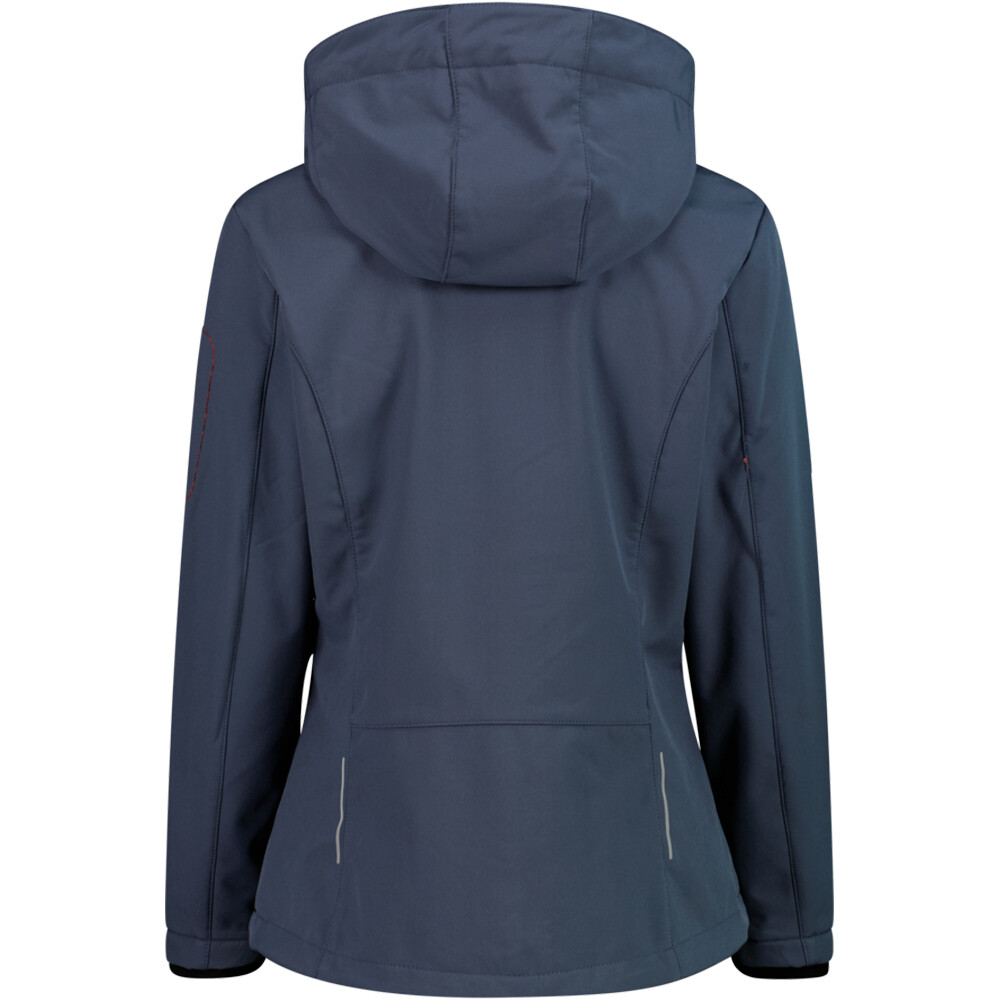 Cmp chaqueta softshell mujer WOMAN JACKET ZIP HOOD vista trasera