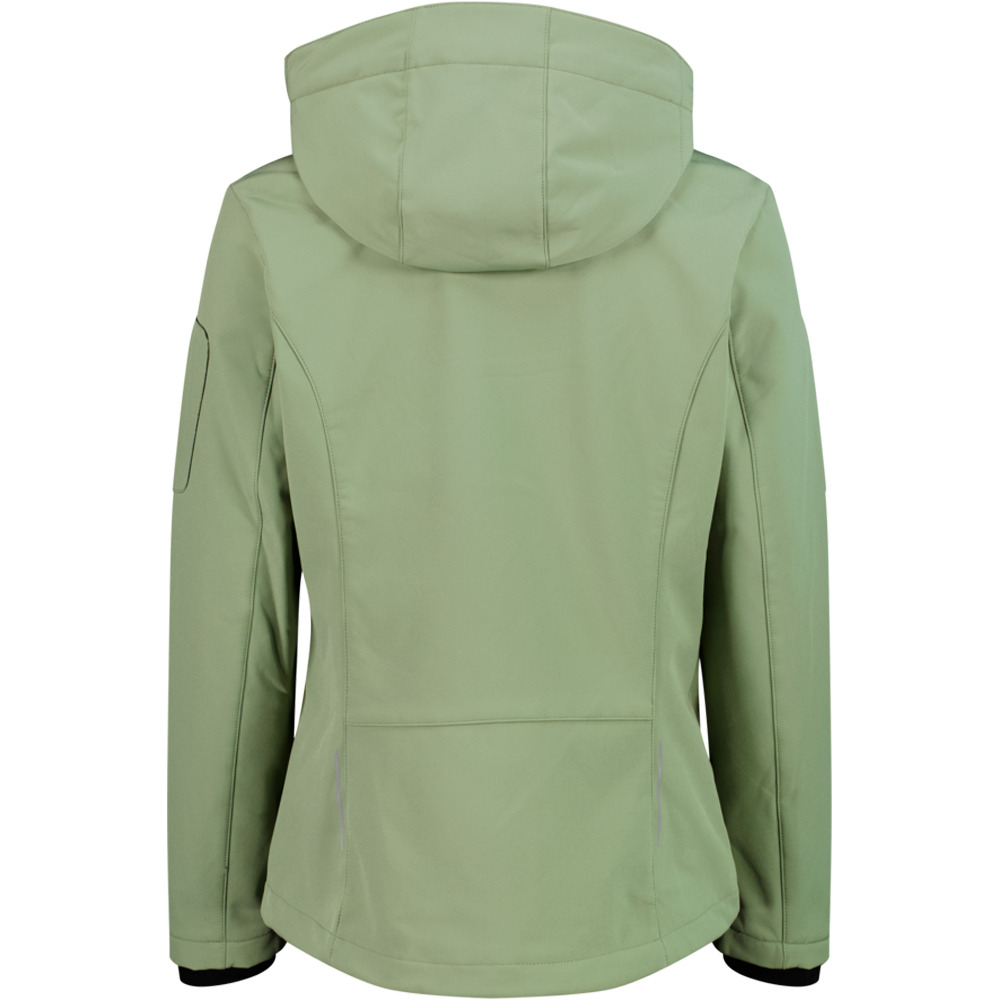 Cmp chaqueta softshell mujer WOMAN JACKET ZIP HOOD vista trasera