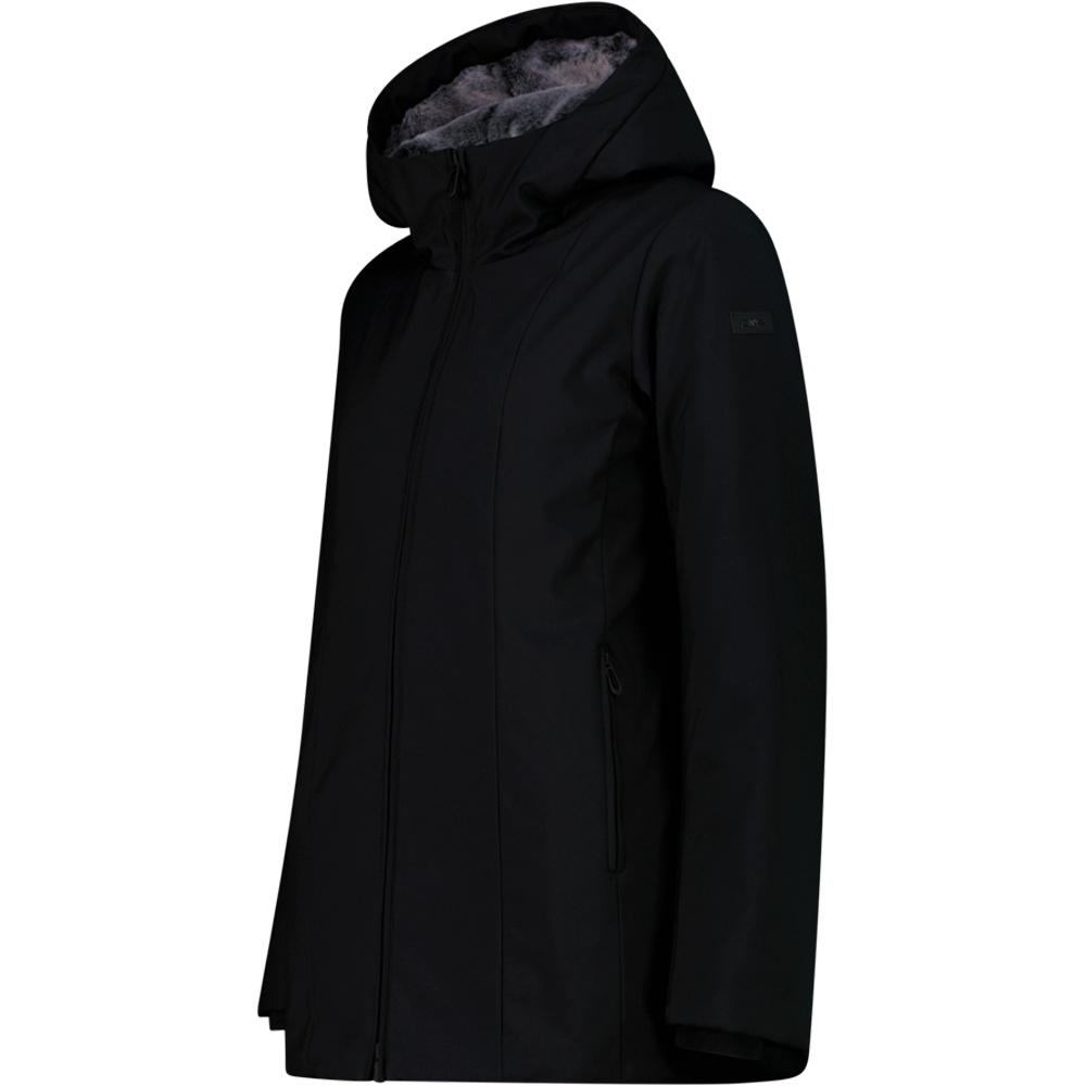 Cmp chaqueta softshell mujer WOMAN LONG JACKET ZIP HOOD vista detalle