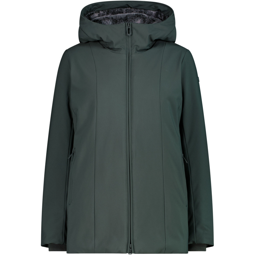 Cmp chaqueta softshell mujer WOMAN LONG JACKET ZIP HOOD vista frontal