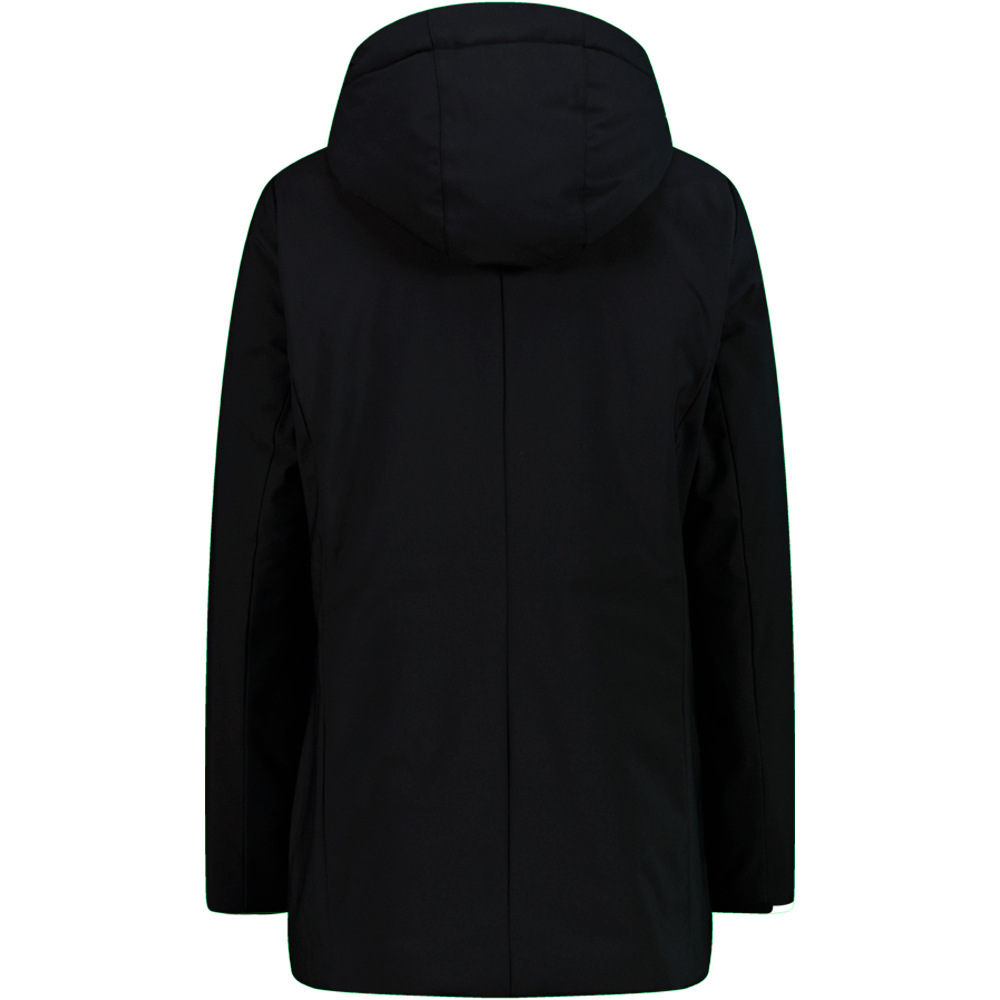 Cmp chaqueta softshell mujer WOMAN LONG JACKET ZIP HOOD vista trasera