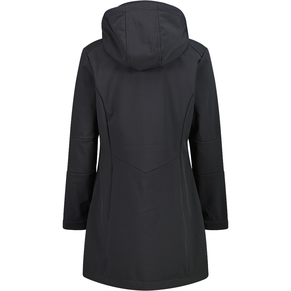Cmp chaqueta softshell mujer WOMAN PARKA ZIP HOOD vista trasera