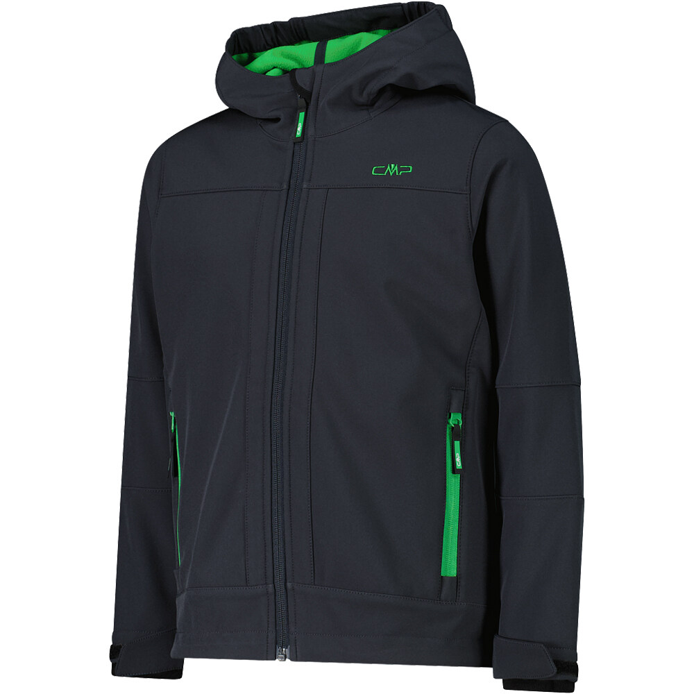 Cmp chaqueta softshell niño KID JACKET FIX HOOD vista detalle