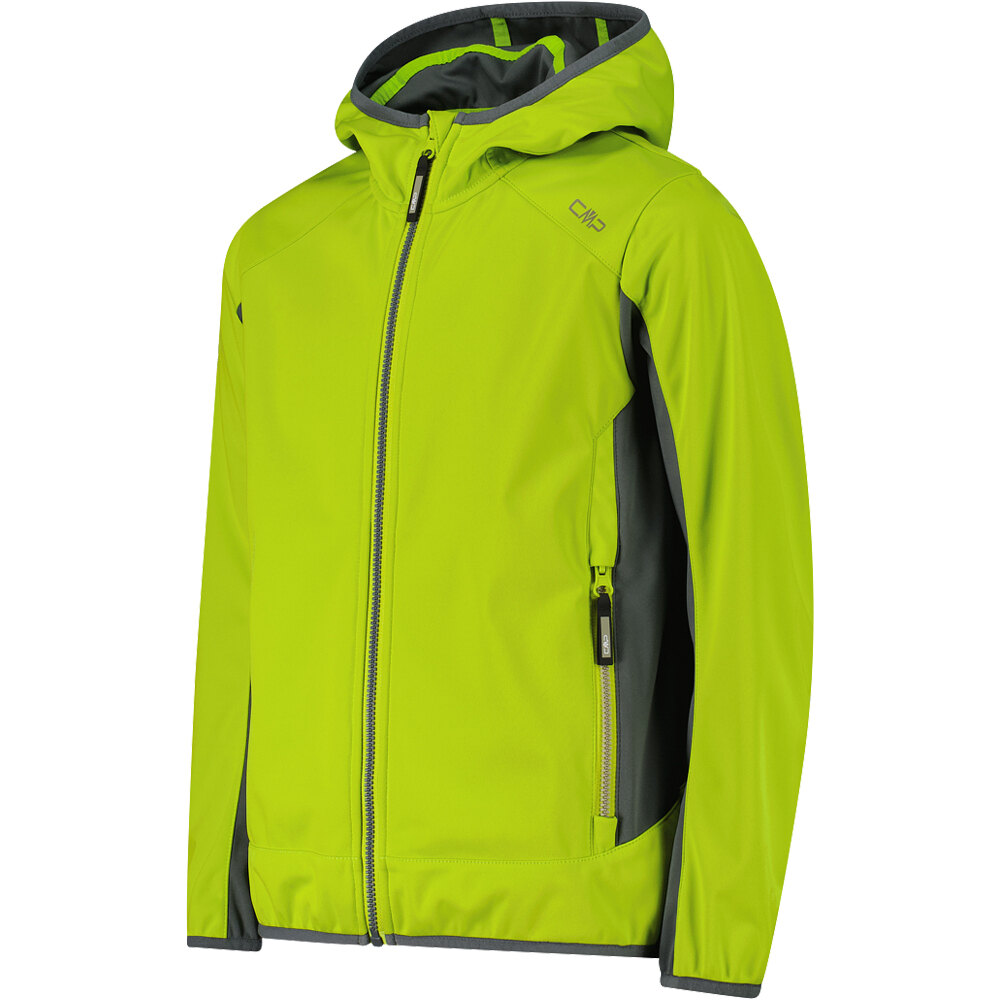 Cmp chaqueta softshell niño KID JACKET FIX HOOD vista detalle