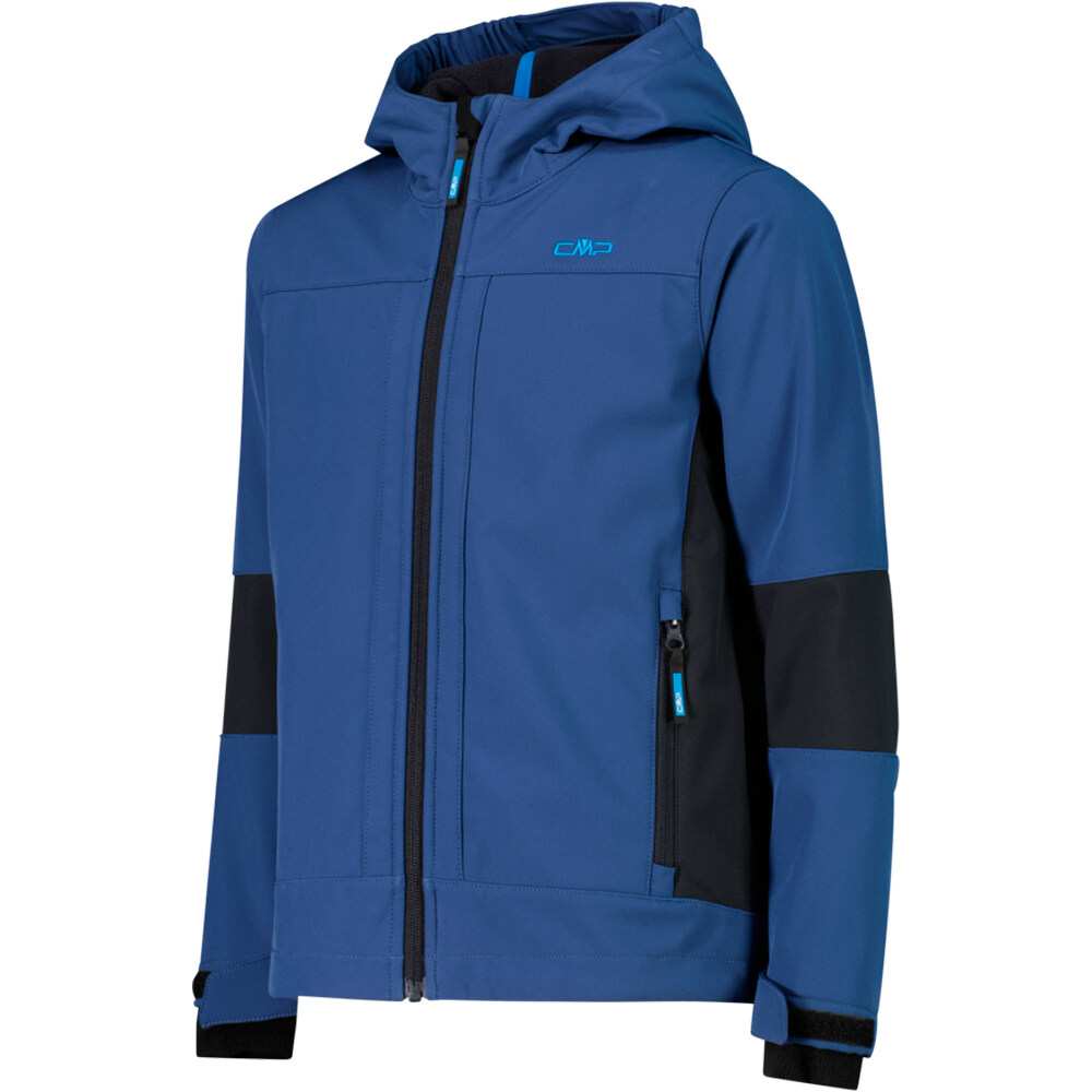 Cmp chaqueta softshell niño KID JACKET FIX HOOD vista detalle
