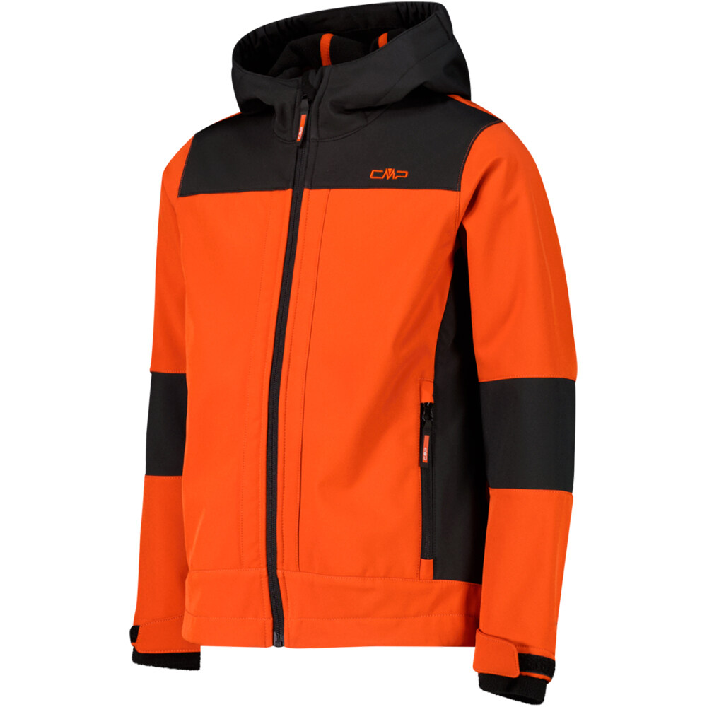 Cmp chaqueta softshell niño KID JACKET FIX HOOD vista detalle