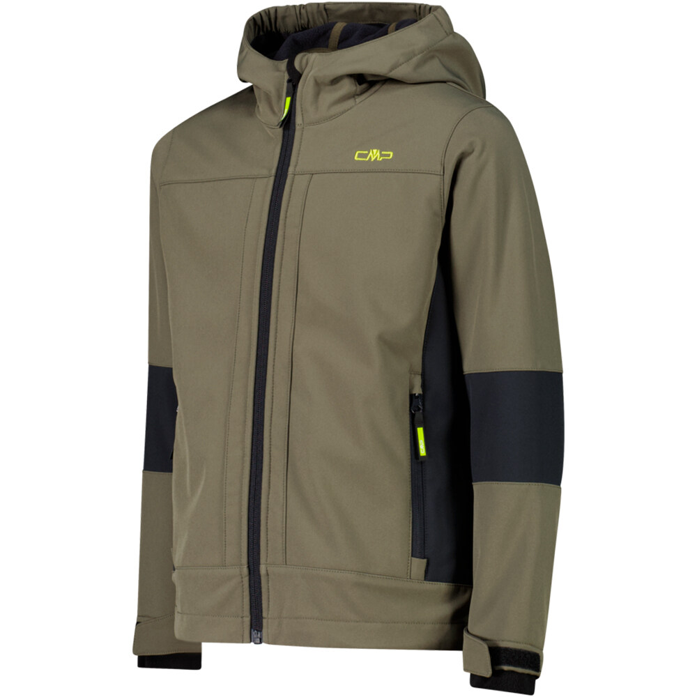 Cmp chaqueta softshell niño KID JACKET FIX HOOD vista detalle