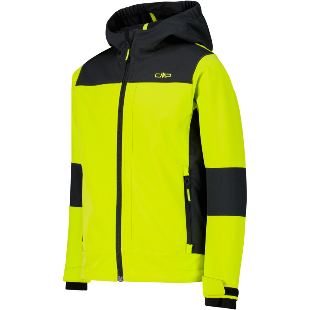 Cmp chaqueta softshell niño KID JACKET FIX HOOD vista detalle