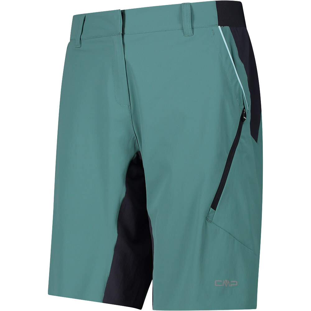 Cmp culotte corto mujer WOMAN FREE BIKE BERMUDA WITH INNER MESH UNDERWEAR vista detalle