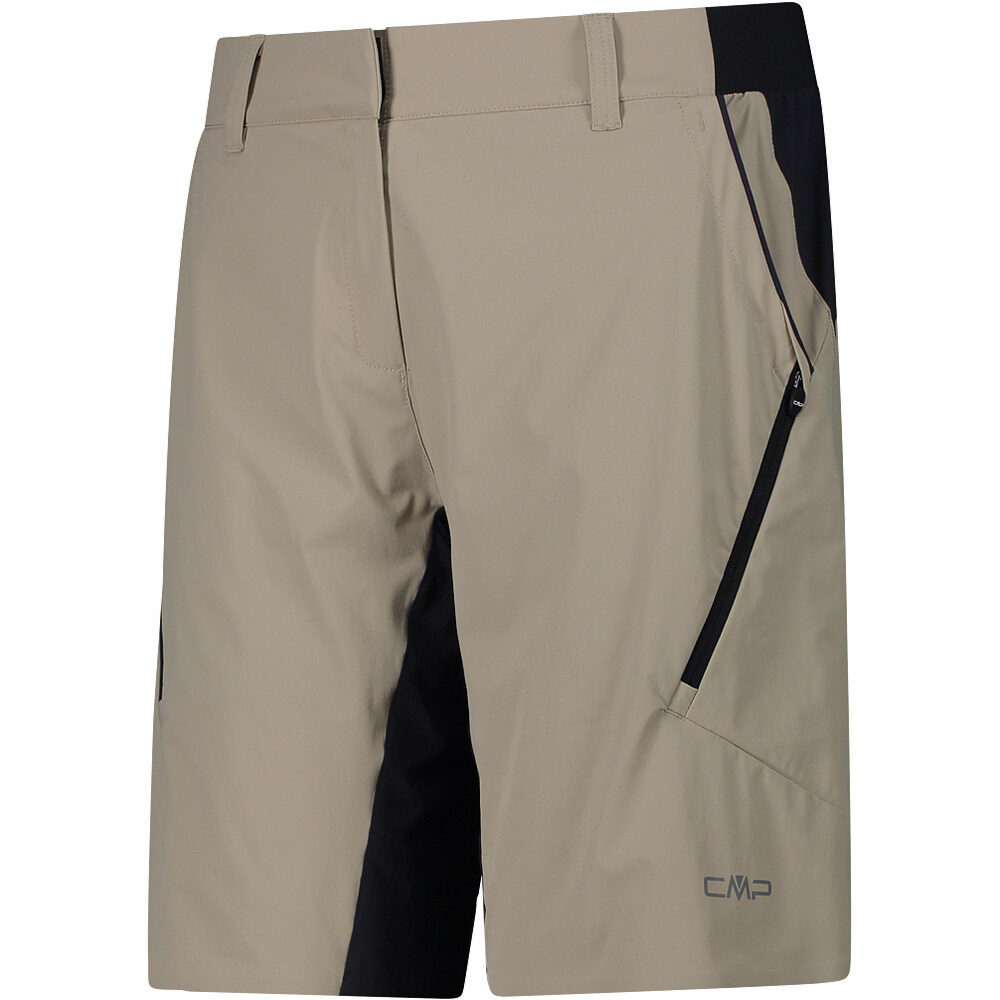 Cmp culotte corto mujer WOMAN FREE BIKE BERMUDA WITH INNER MESH UNDERWEAR vista detalle