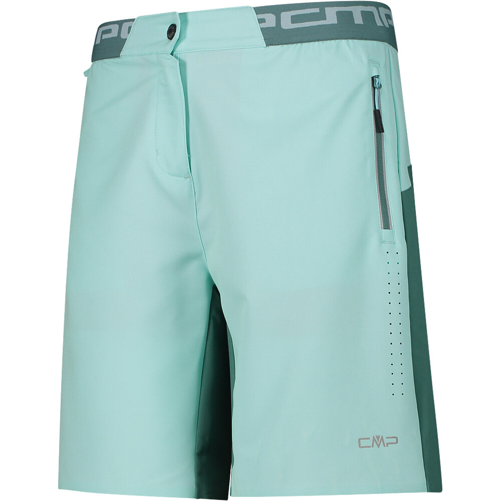 Cmp culotte corto mujer WOMAN FREE BIKE BERMUDA WITH INNER MESH UNDERWEAR vista detalle