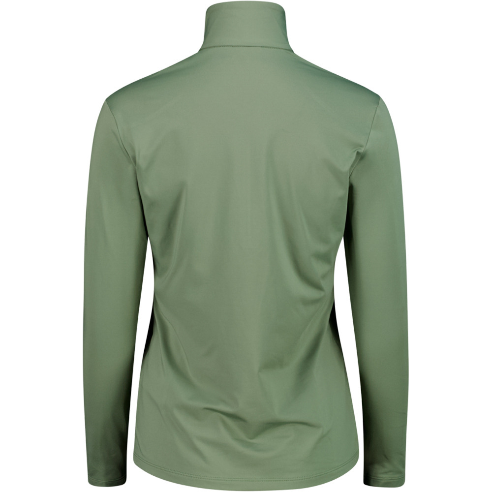 Cmp forro polar esquí mujer WOMAN SWEAT GREEN TEA vista trasera