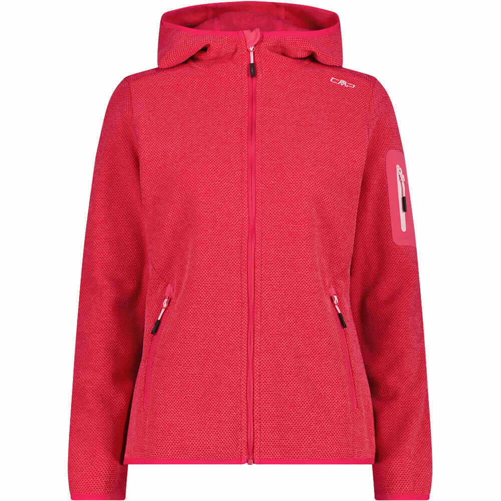 Cmp forro polar mujer WOMAN JACKET FIX HOOD vista frontal