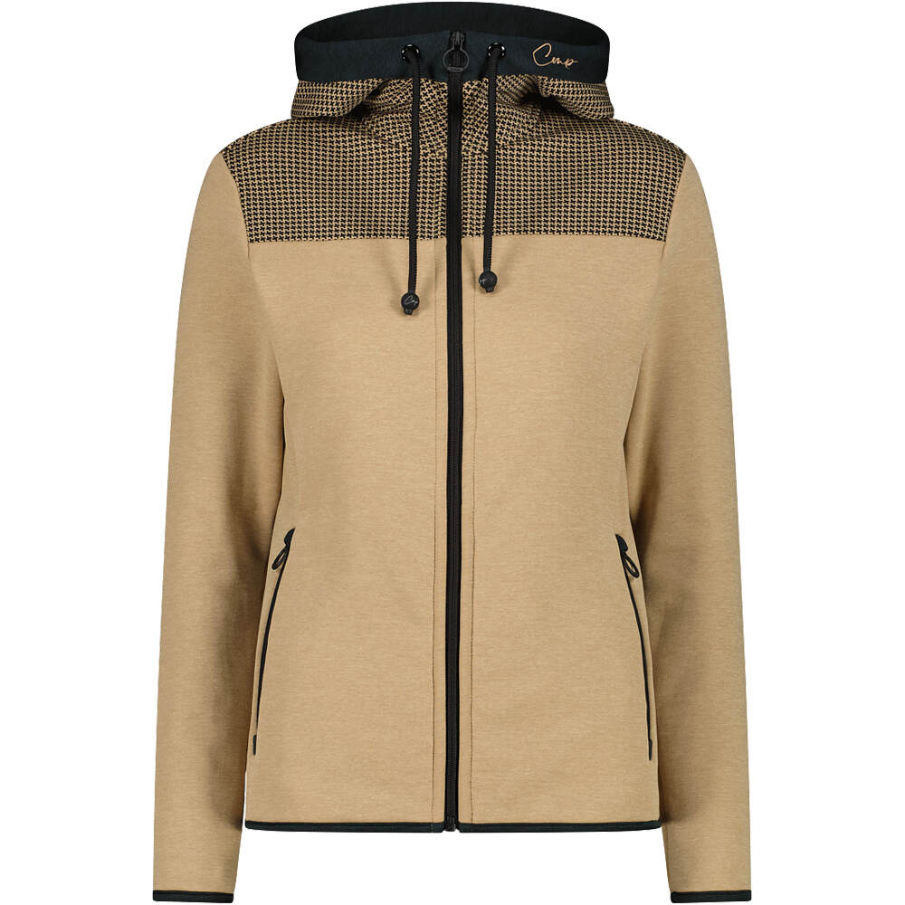 Cmp forro polar mujer WOMAN JACKET FIX HOOD vista frontal