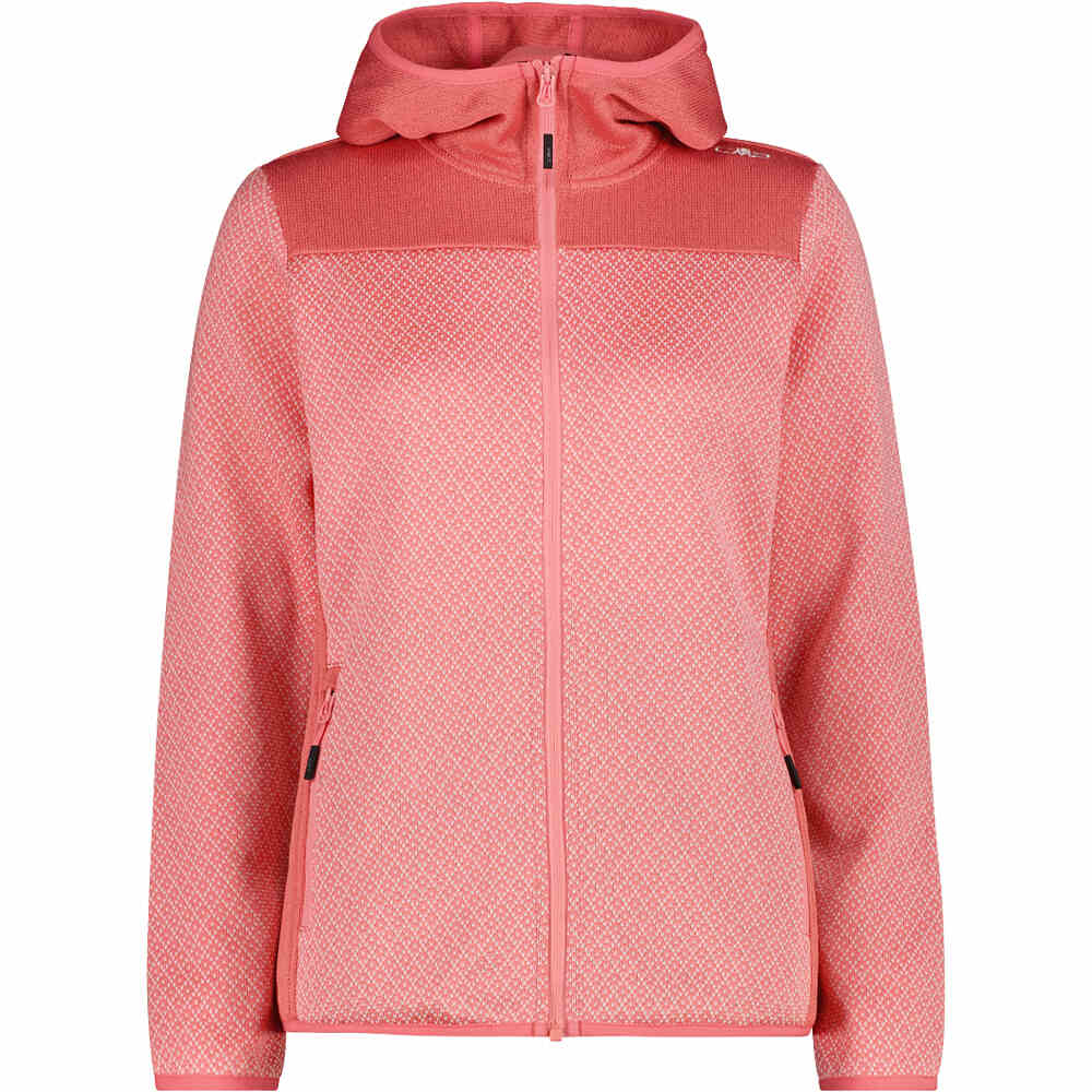 Cmp forro polar mujer WOMAN JACKET FIX HOOD vista frontal