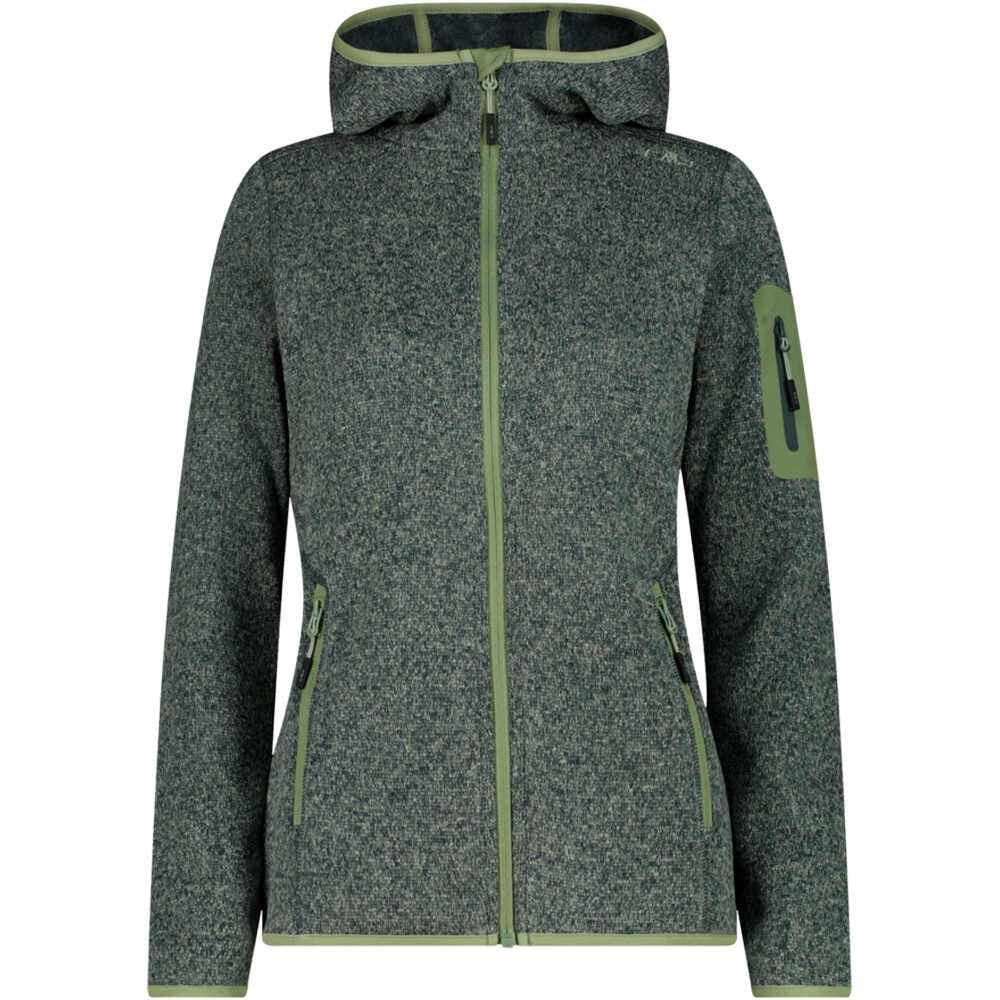 Cmp forro polar mujer WOMAN JACKET FIX HOOD vista frontal