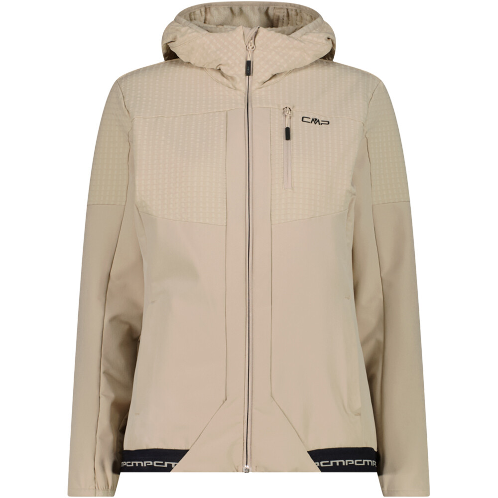 Cmp forro polar mujer WOMAN JACKET FIX HOOD vista frontal