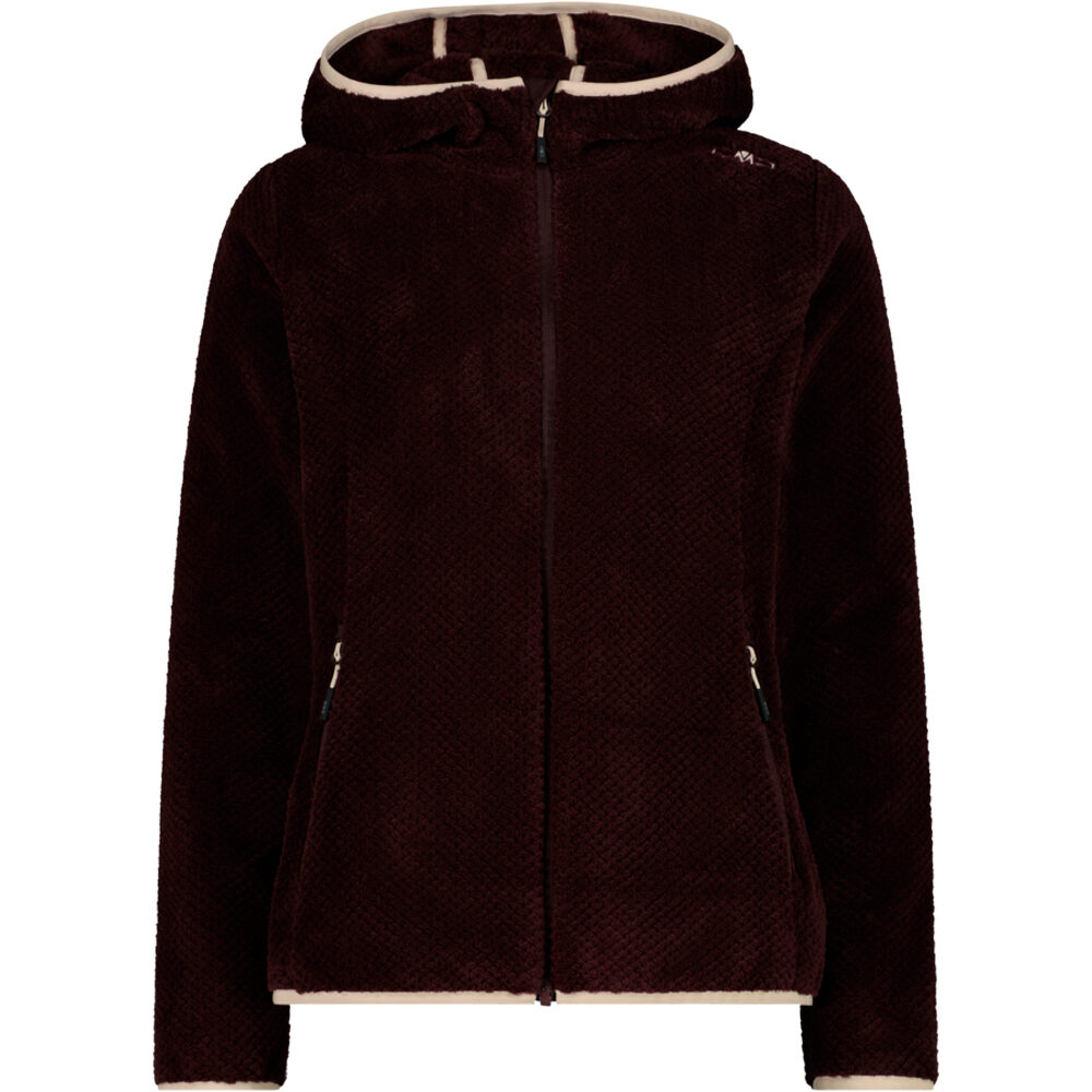 Cmp forro polar mujer WOMAN JACKET FIX HOOD vista frontal