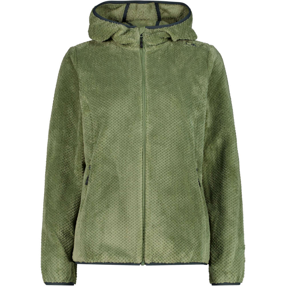 Cmp forro polar mujer WOMAN JACKET FIX HOOD vista frontal