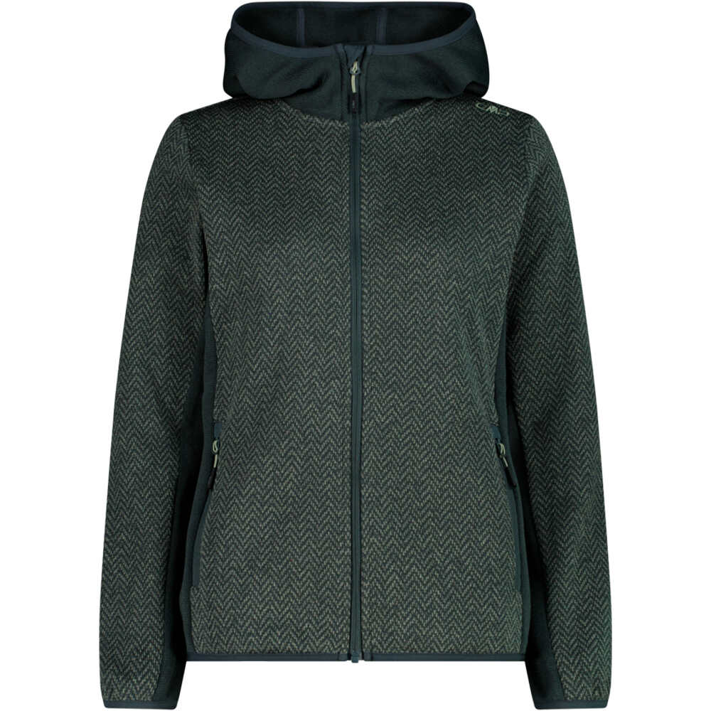 Cmp forro polar mujer WOMAN JACKET FIX HOOD vista frontal