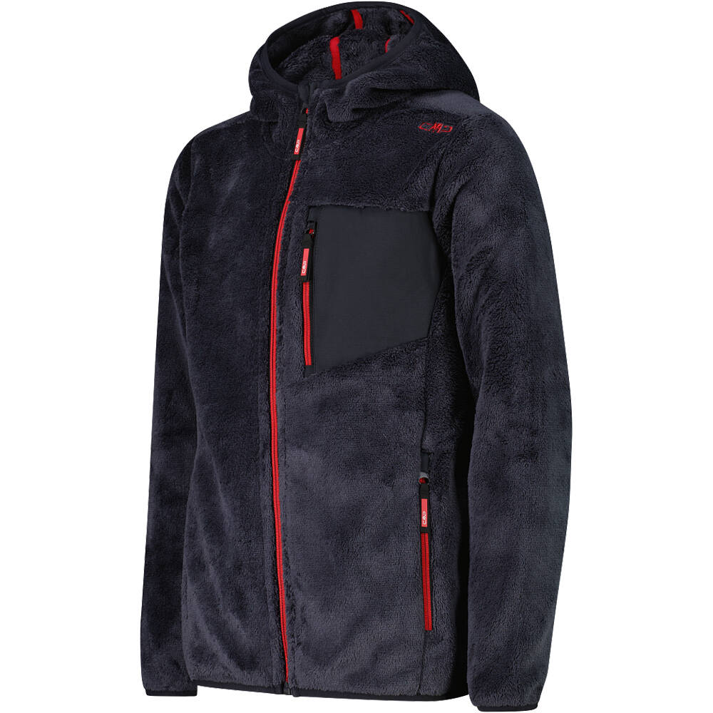 Cmp forro polar niño KID JACKET FIX HOOD vista detalle