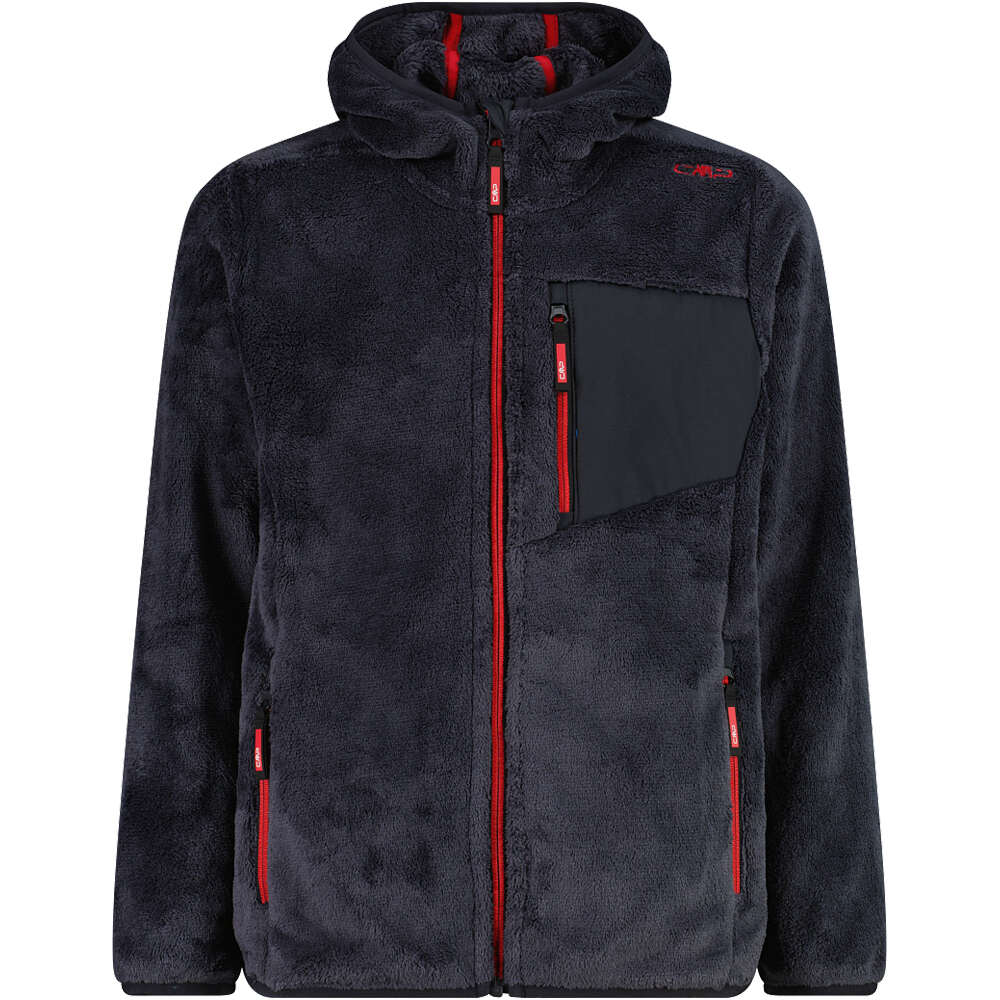 Cmp forro polar niño KID JACKET FIX HOOD vista frontal