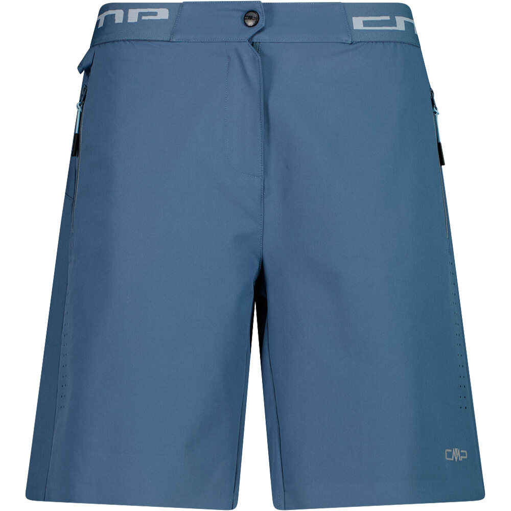 Cmp pantalón corto ciclismo mujer WOMAN FREE BIKE BERMUDA WITH INNER MESH UNDERWEAR vista frontal