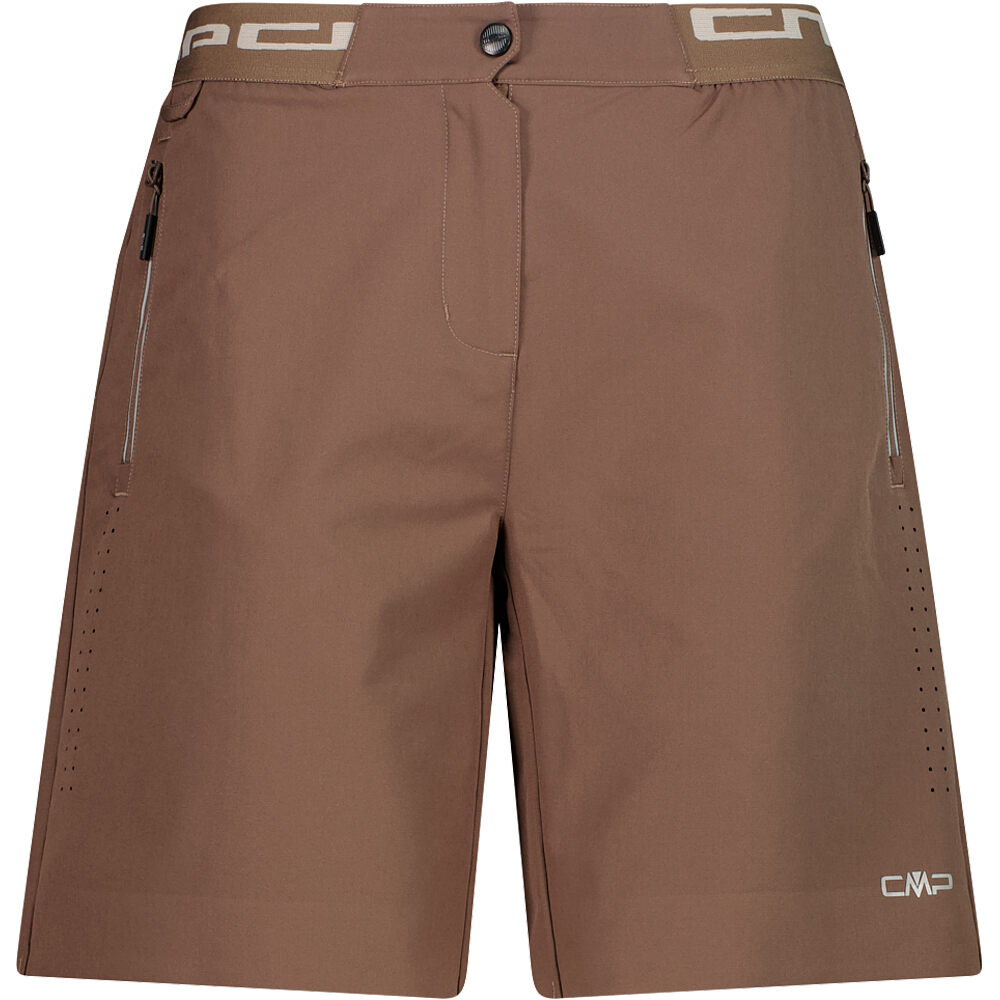 Cmp pantalón corto ciclismo mujer WOMAN FREE BIKE BERMUDA WITH INNER MESH UNDERWEAR vista frontal