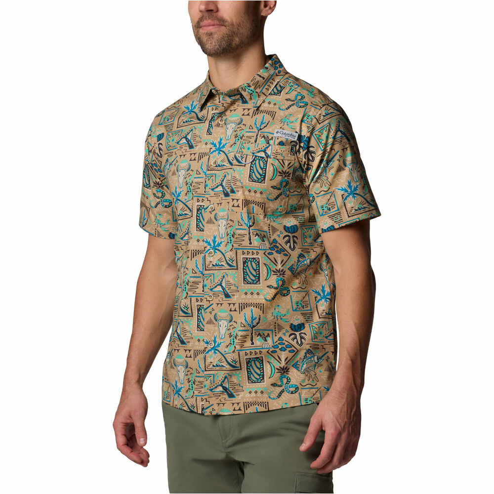 Columbia camisa manga corta hombre Wild Cast Camp Shirt vista detalle
